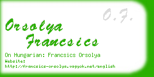 orsolya francsics business card